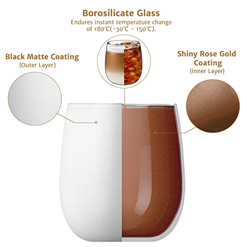 glastal 6x100ml (4oz) Tasses à Espresso en Verre Transparent, Verre à Double Paroi, Verre à Café