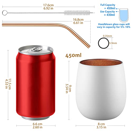 glastal 6x100ml (4oz) Tasses à Espresso en Verre Transparent, Verre à Double Paroi, Verre à Café