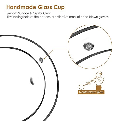 glastal 6x100ml (4oz) Tasses à Espresso en Verre Transparent, Verre à Double Paroi, Verre à Café