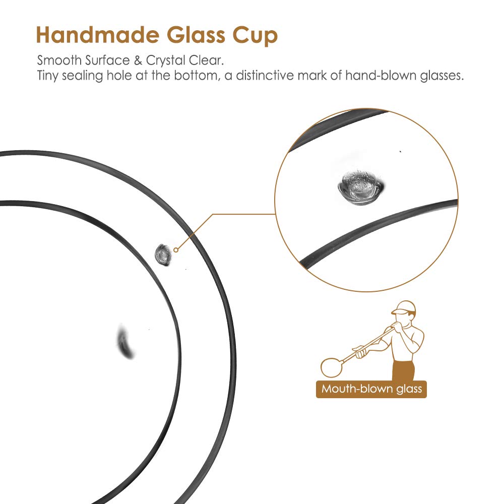 glastal 6x100ml (4oz) Tasses à Espresso en Verre Transparent, Verre à Double Paroi, Verre à Café