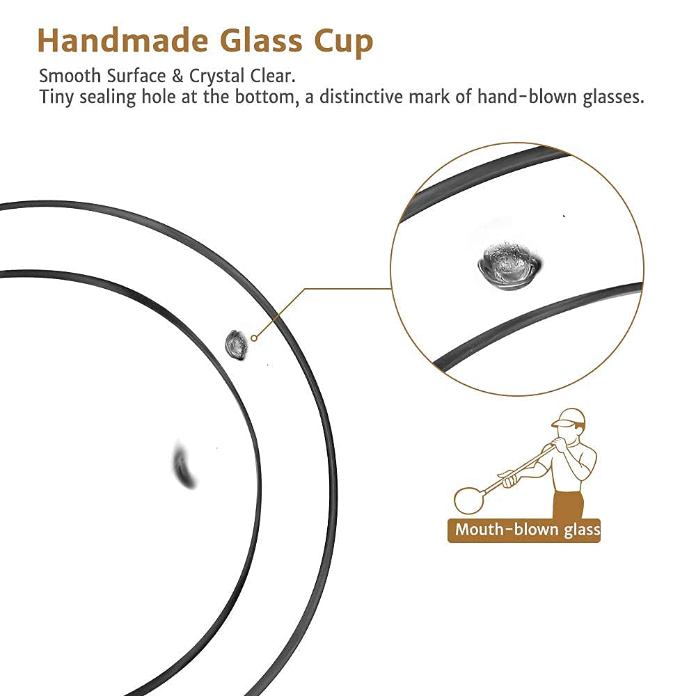 glastal 6x100ml (4oz) Tasses à Espresso en Verre Transparent, Verre à Double Paroi, Verre à Café
