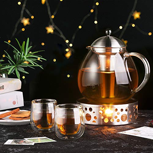 glastal 6x100ml (4oz) Tasses à Espresso en Verre Transparent, Verre à Double Paroi, Verre à Café