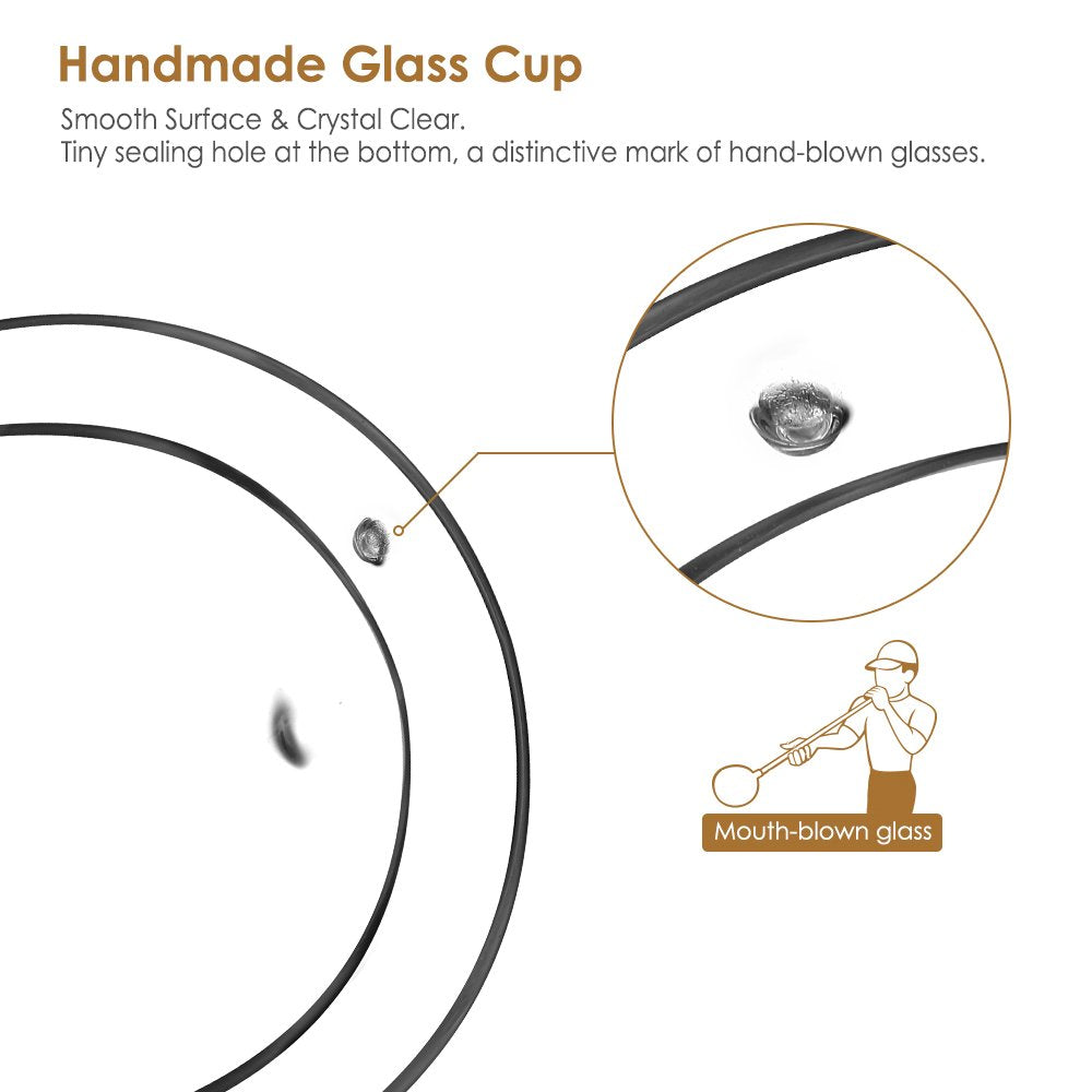 glastal 6x100ml (4oz) Tasses à Espresso en Verre Transparent, Verre à Double Paroi, Verre à Café