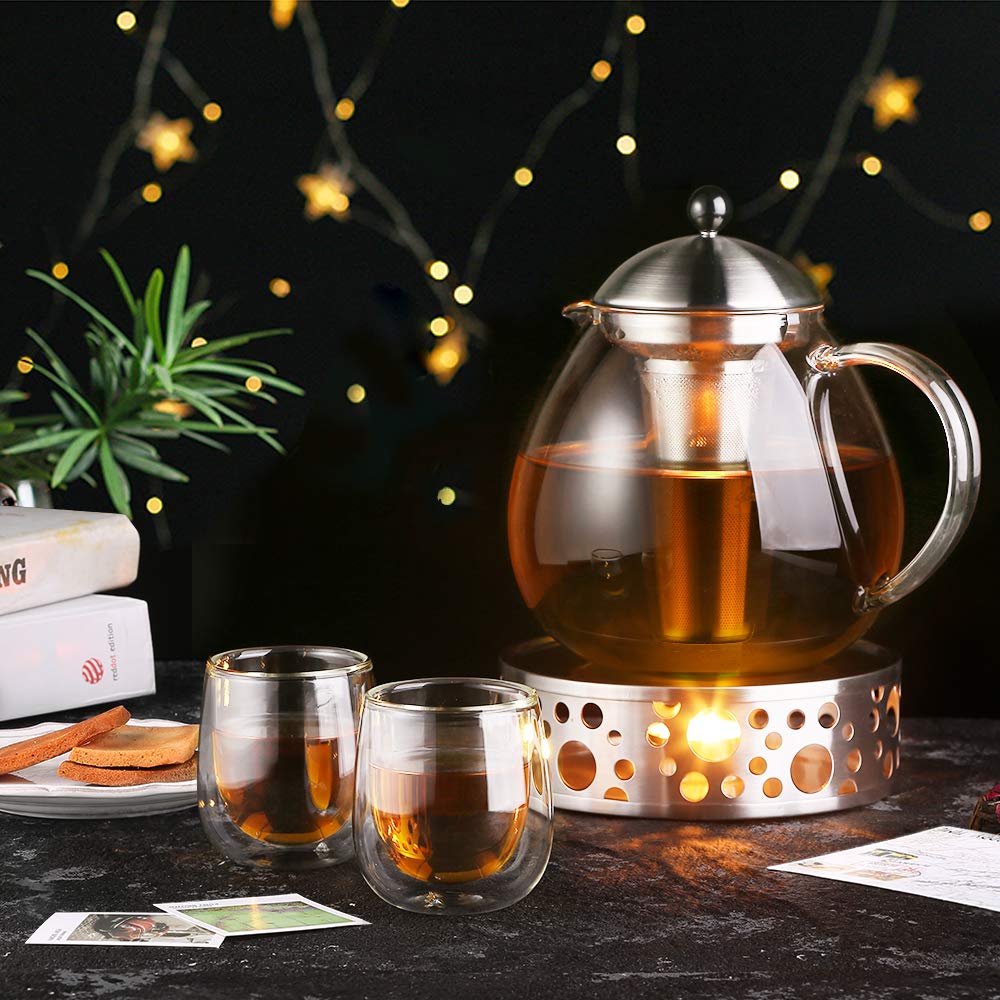 glastal 6x100ml (4oz) Tasses à Espresso en Verre Transparent, Verre à Double Paroi, Verre à Café
