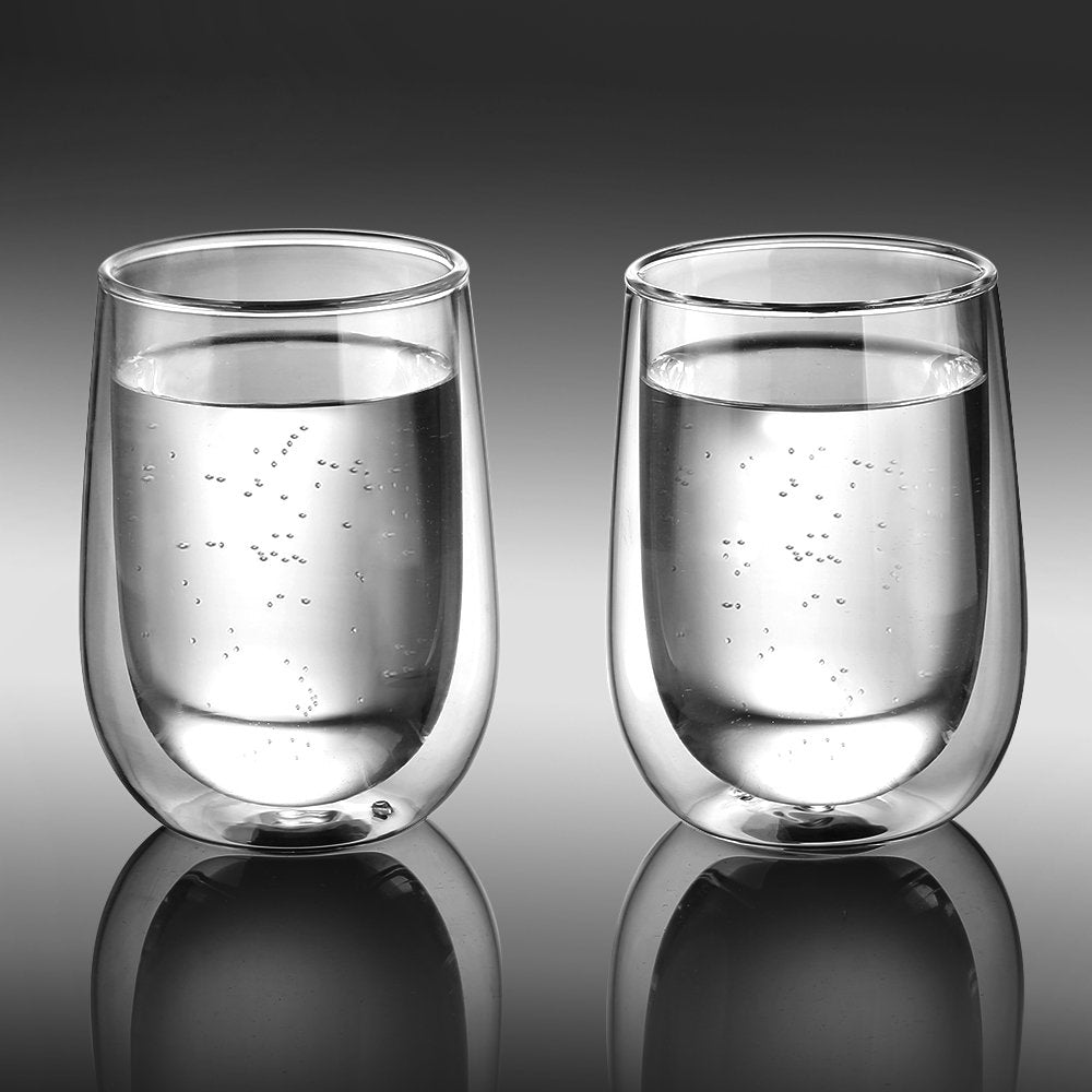 glastal 6x100ml (4oz) Tasses à Espresso en Verre Transparent, Verre à Double Paroi, Verre à Café