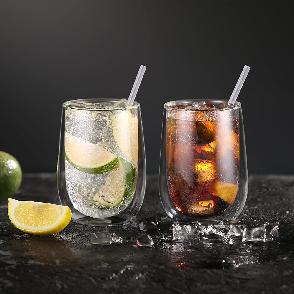glastal 6x100ml (4oz) Tasses à Espresso en Verre Transparent, Verre à Double Paroi, Verre à Café