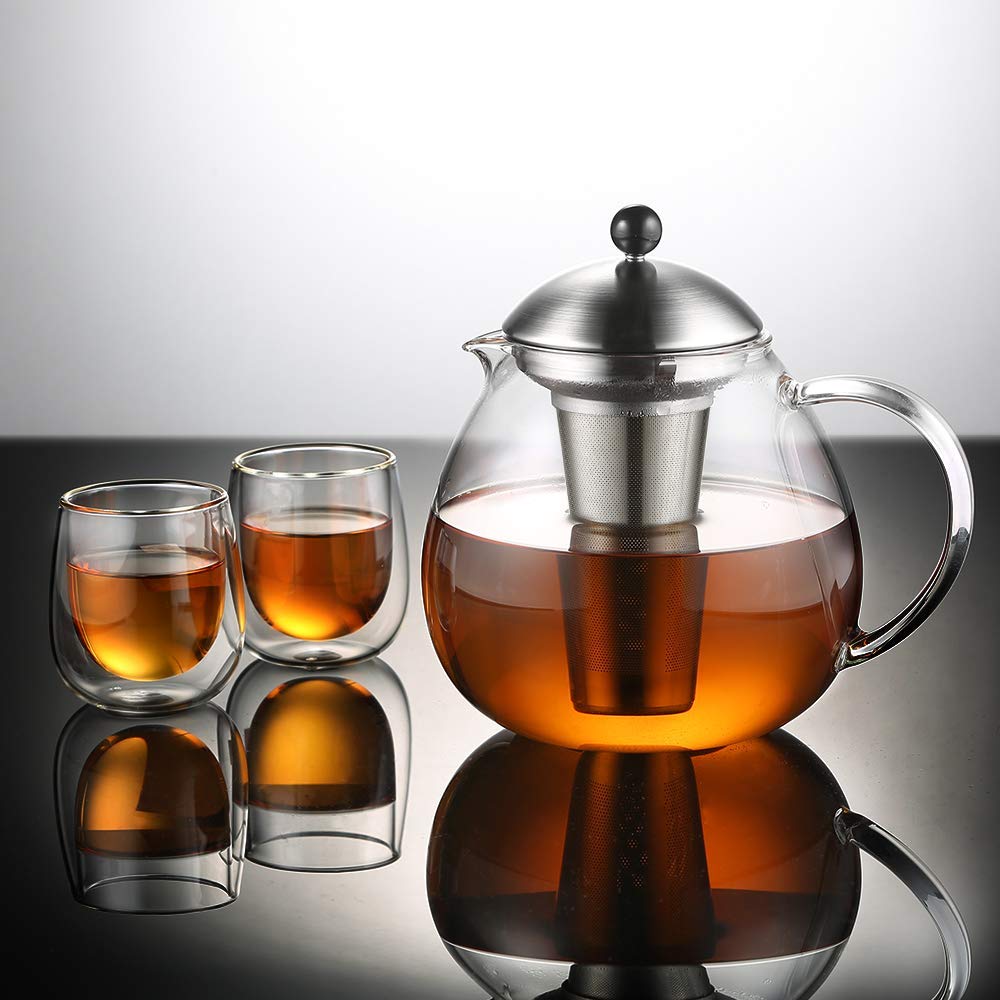 glastal 6x100ml (4oz) Tasses à Espresso en Verre Transparent, Verre à Double Paroi, Verre à Café