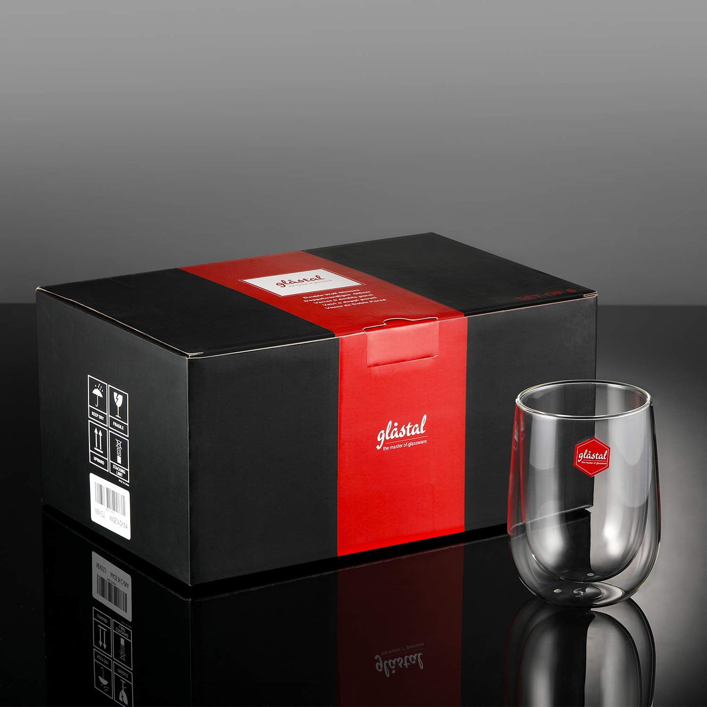 glastal 6x100ml (4oz) Tasses à Espresso en Verre Transparent, Verre à Double Paroi, Verre à Café