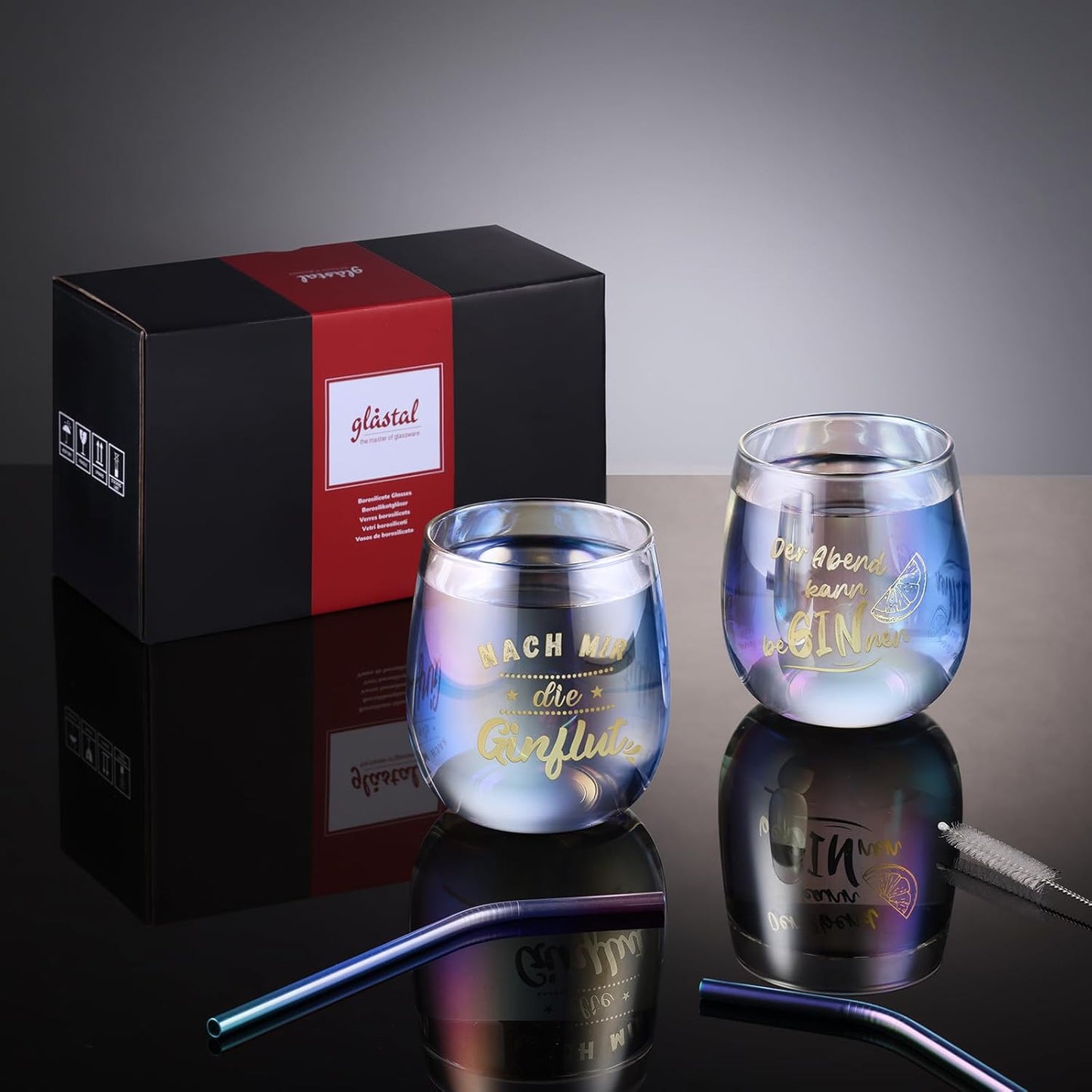 glastal 6x100ml (4oz) Tasses à Espresso en Verre Transparent, Verre à Double Paroi, Verre à Café