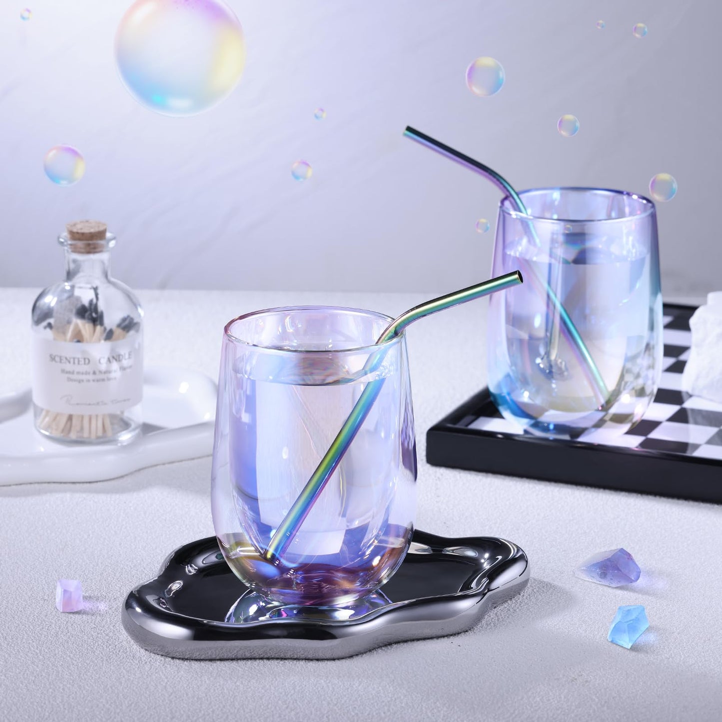 glastal 6x100ml (4oz) Tasses à Espresso en Verre Transparent, Verre à Double Paroi, Verre à Café