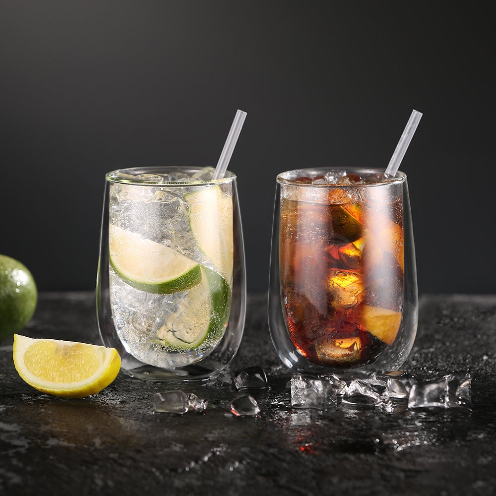 glastal 6x100ml (4oz) Tasses à Espresso en Verre Transparent, Verre à Double Paroi, Verre à Café
