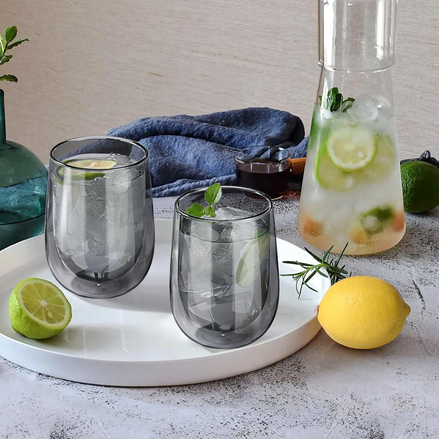 glastal 6x100ml (4oz) Tasses à Espresso en Verre Transparent, Verre à Double Paroi, Verre à Café